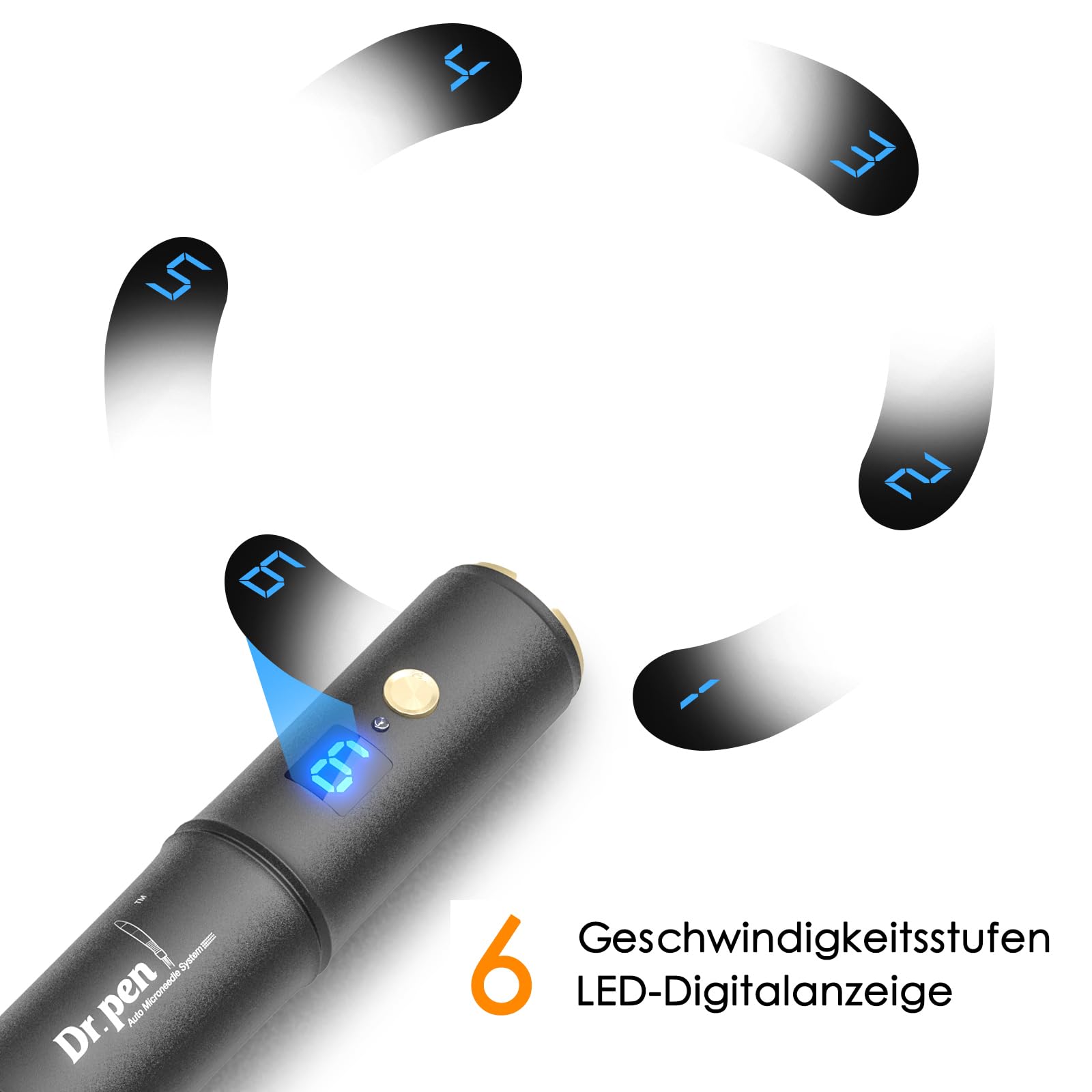 Dr. pen Ultima A8S Microneedling Pen – Innovatives Zwei-Ersatzkopf-Design | Originalprodukt, kabelgebundener Modus für langanhaltende Nutzung & drahtloser Modus ideal für Ausflüge/Reisen, 7 Cartridges