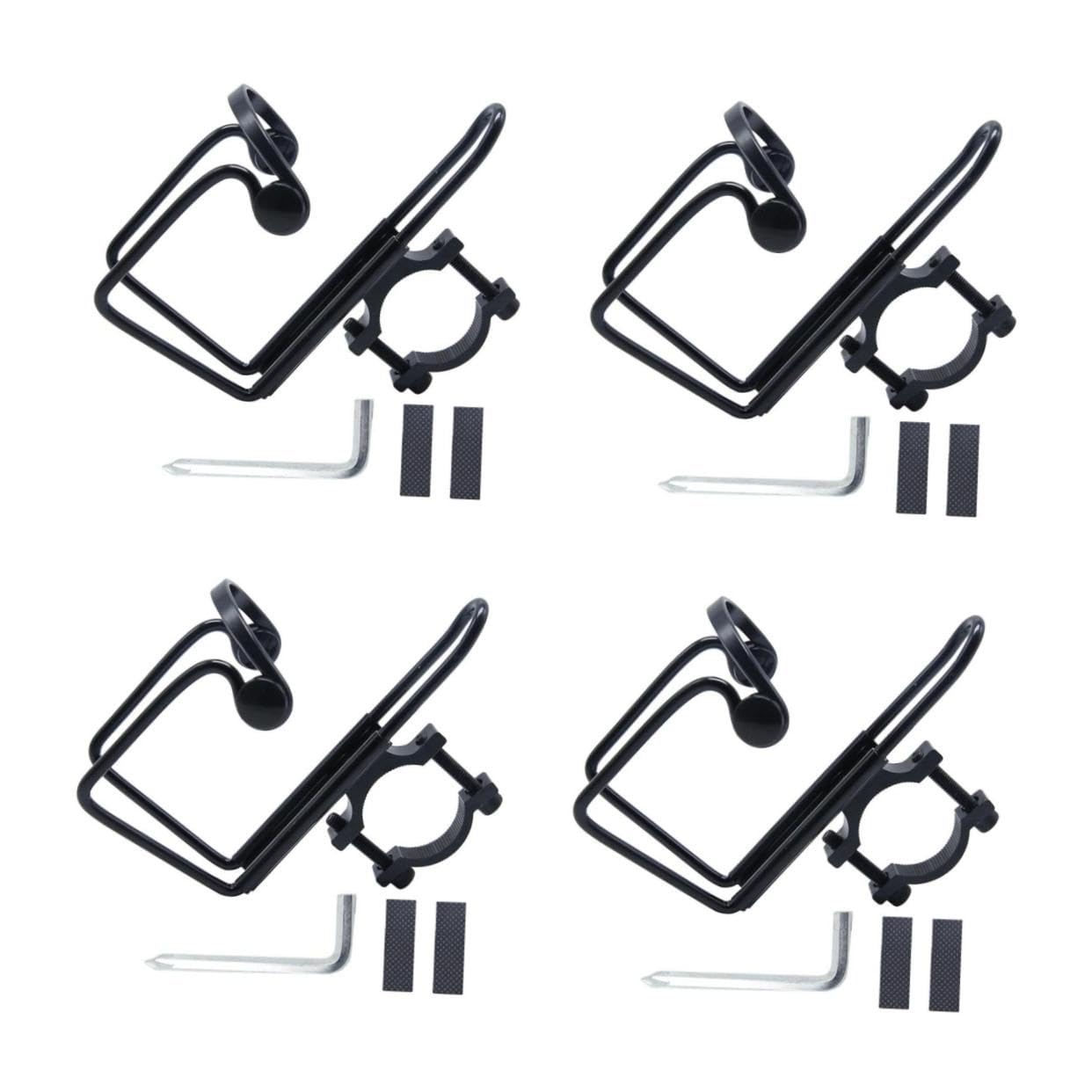 Sosoport 4 Piezas jaulas botellero de Ciclismo Accesorios para Bicicletas Soporte para Botella de Agua para Bicicleta portabotellas Profesional para Bicicletas aleación de Aluminio Negro