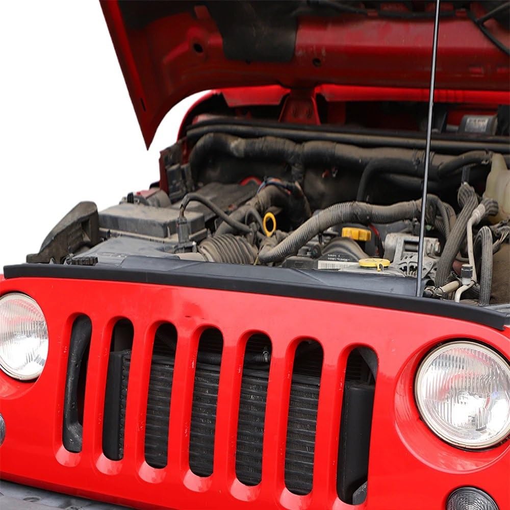 Gumowa uszczelka do szyby Pasuje do Wrangler JK 2007-2017 akcesoria zewnętrzne samochodu uszczelka maski przedni grill zderzaka pasek gumowy dekoracyjna pokrywa
