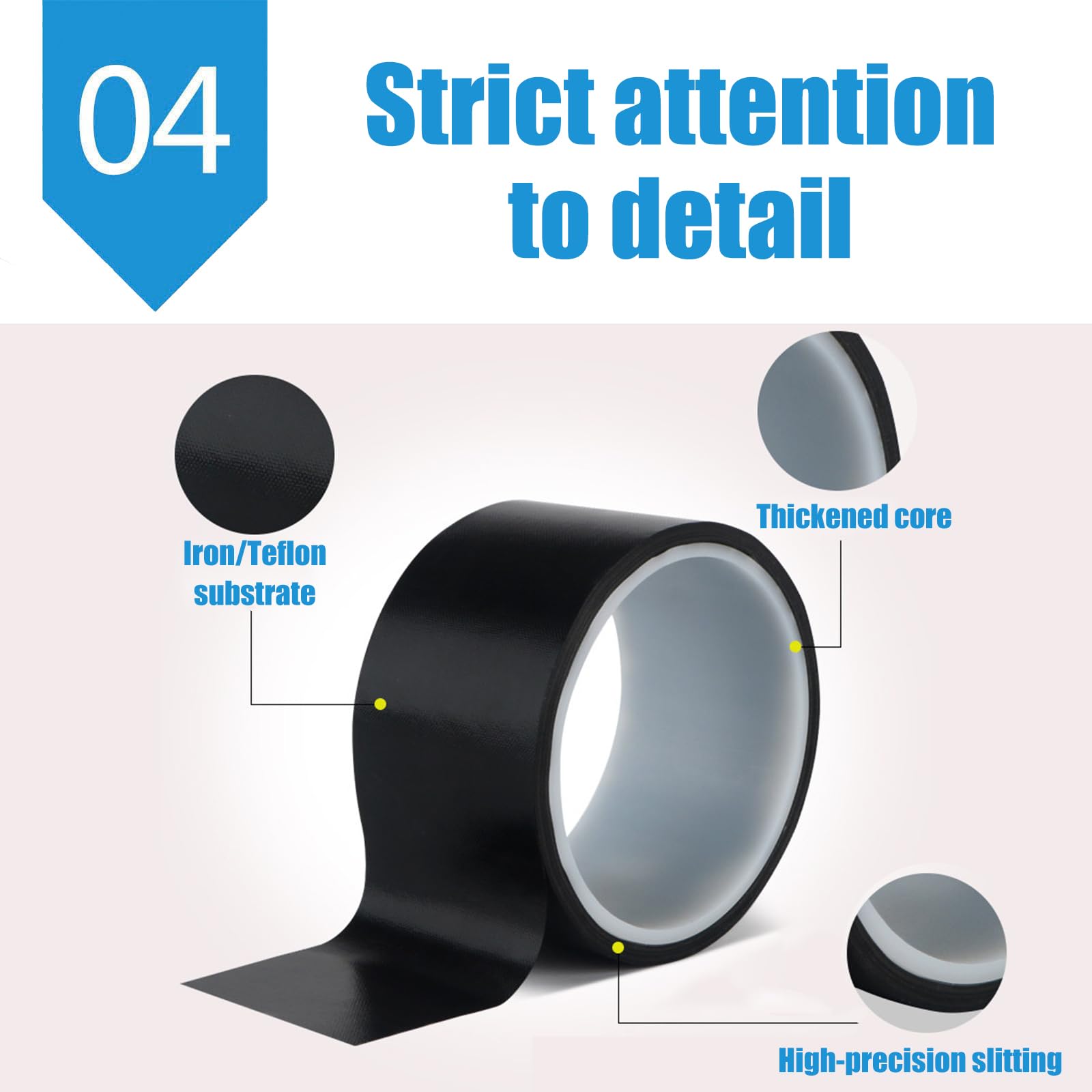 Teflonband Aus Dünner Folie PTFE Band Teflon Dichtungsband 30cm | Für Maschinenteile, für Siegelmaschinen, für mechanische Komponenten,Länge 10 Meter, Breite 30 cm