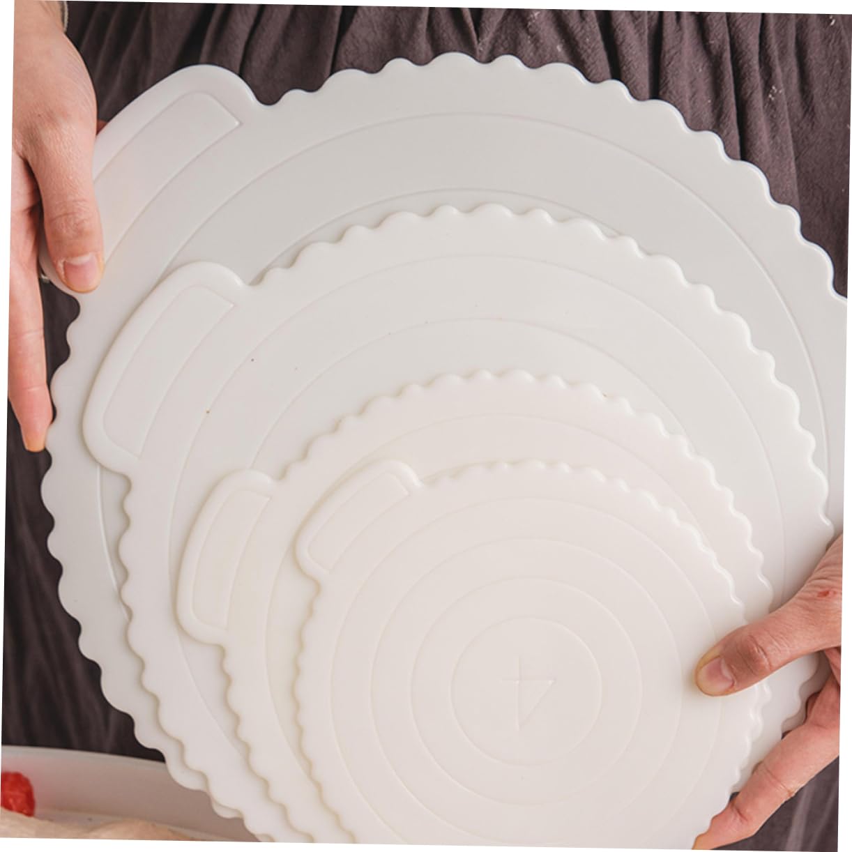 STOBAZA 5Pcs Washable Round Cake Display Base Reusable Cake Tray for Bakeries Parties and Events for Cupcake Serving Supplies and Cake Baking Board