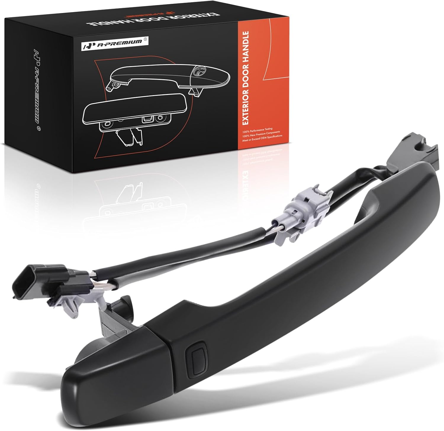 A-Premium Front Passenger Side Exterior Door Handle with Sensor Compatible with Nissan Altima 2007-2012, Altima 2013 Coupe, Sentra 2007-2012, with Passive Entry, Primed Black, Replace# 80606-JA59A