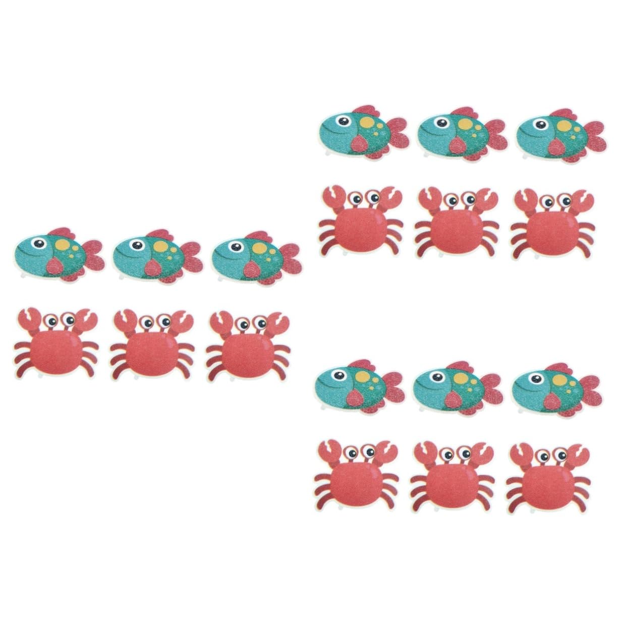 Pegatinas de vida marina para bañera infantil Cabilock antideslizantes color rojo
