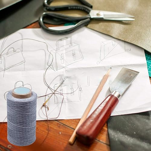 Miniatura 30 de laxian - Hilo encerado de costura Blanquecino