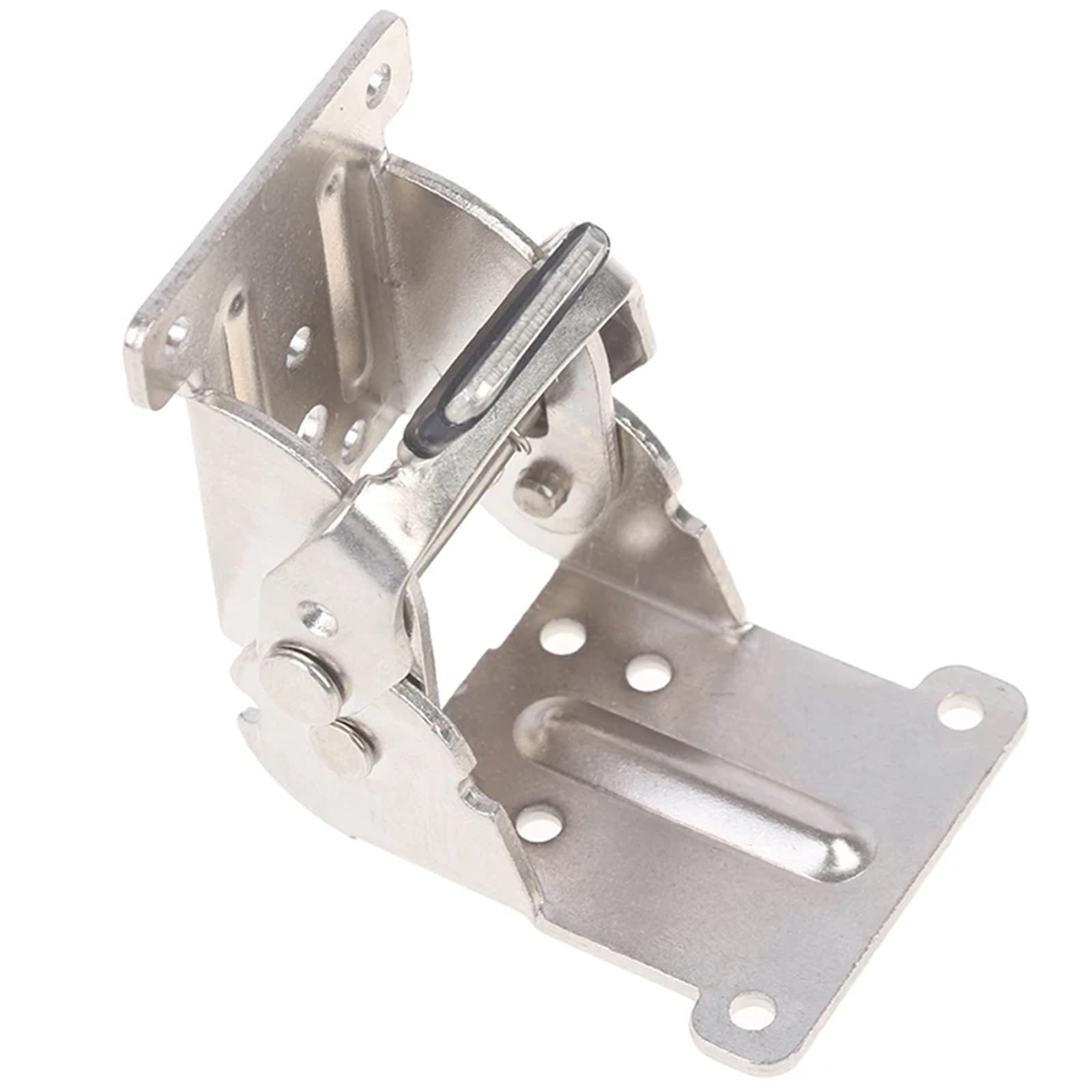 Padgcnor Silver Folding Hinge 1Pc 0-90-180 Degree Self-Locking Folding Hinge Table Leg Furniture(Silver)