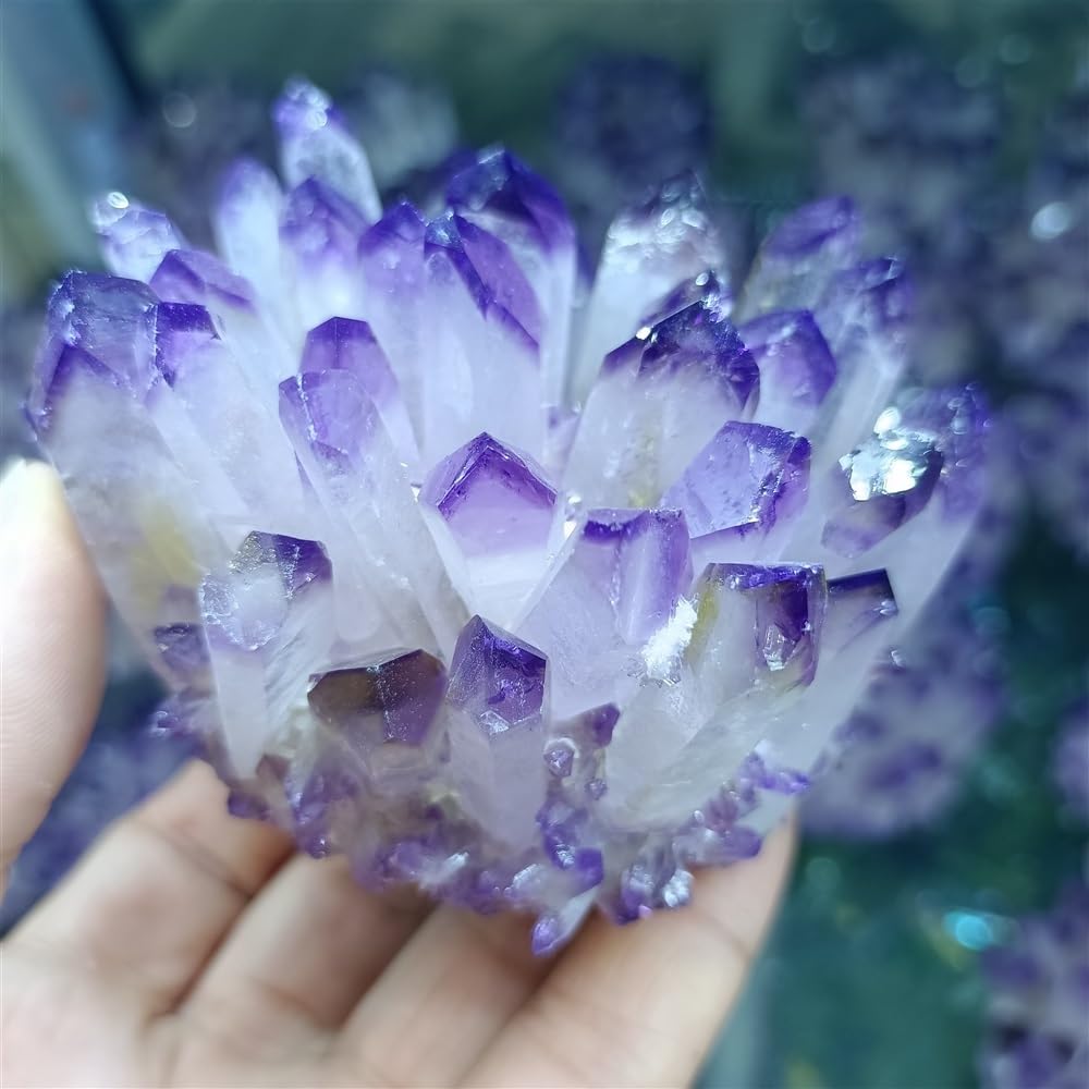 Purple Phantom Crystal Cluster Ornament (Size : 600-650g)