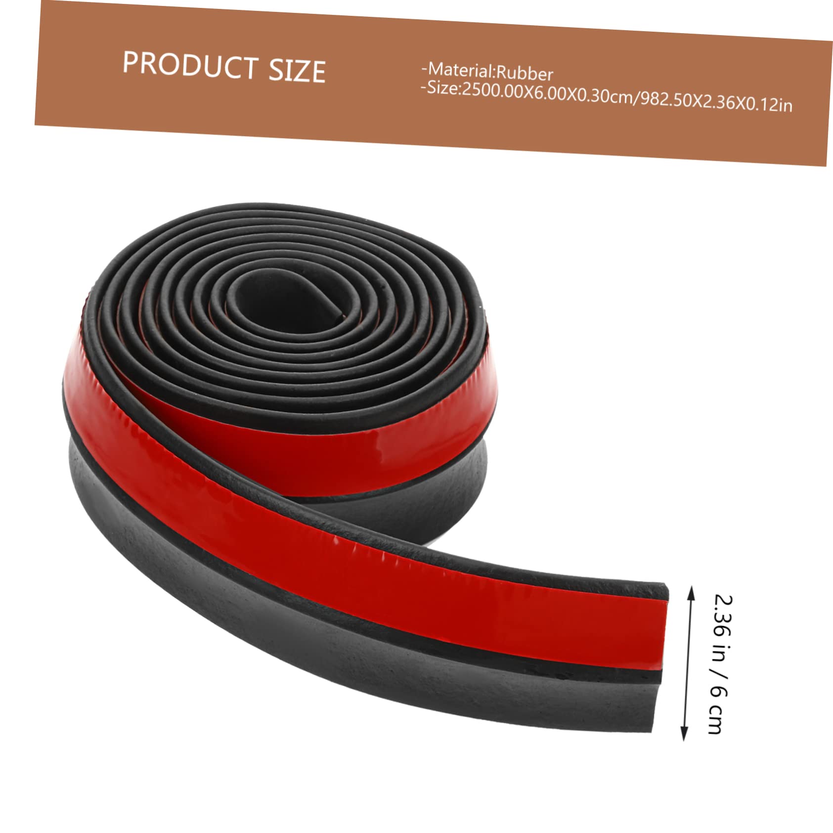 HOLIDYOYO 1 Roll Strip Self Adhesive Weather Striing Gasket Material for Door Sealing