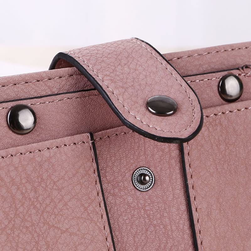 Women Wallet Simple Retro Rivets Short Wallet Coin Purse Card Holders Handbag for Girls Purse Small Wallet(D)3