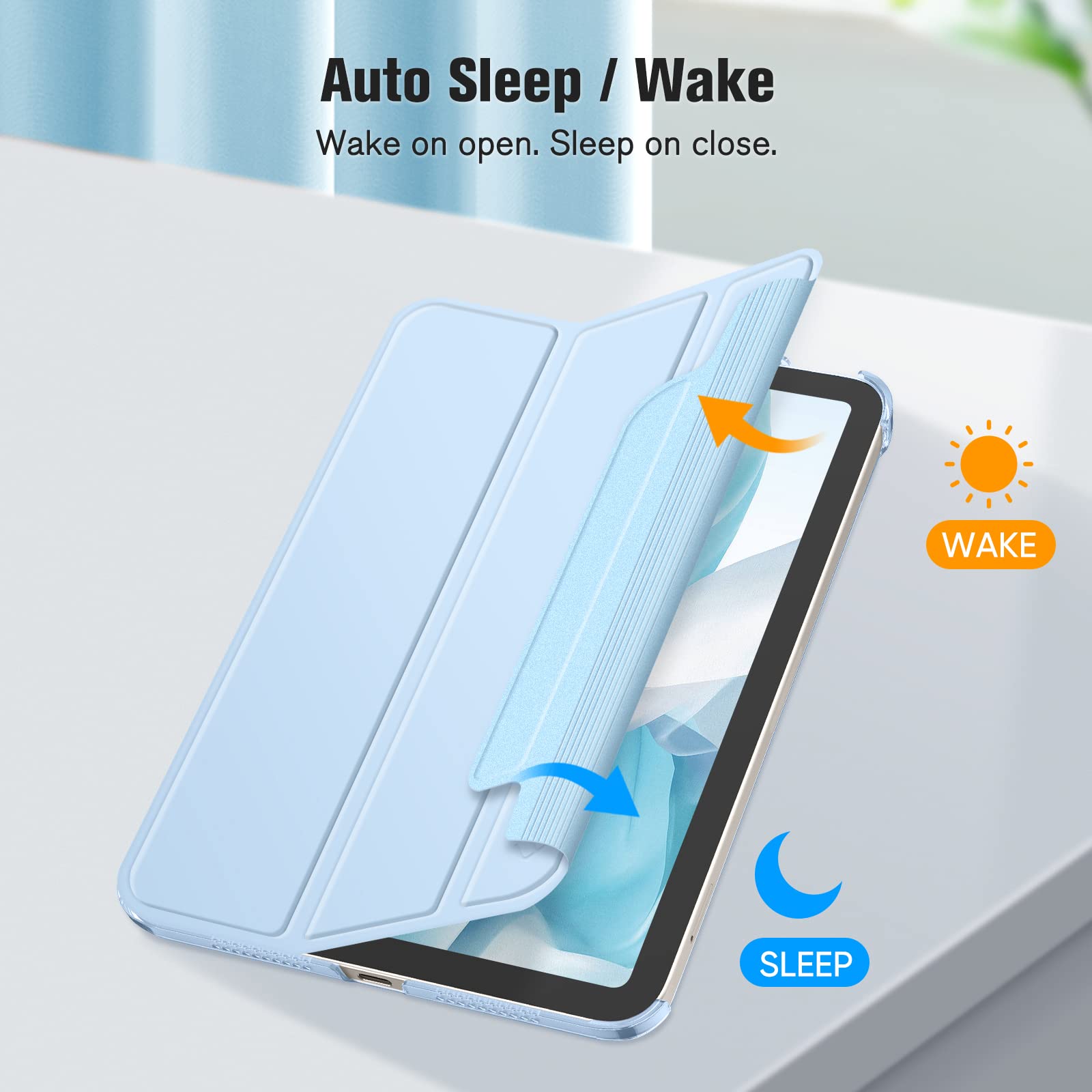 Fintie SlimShell Hülle Für IPad Mini 7/6 - Magnetverschluss, Roségold, Auto Sleep/Wake