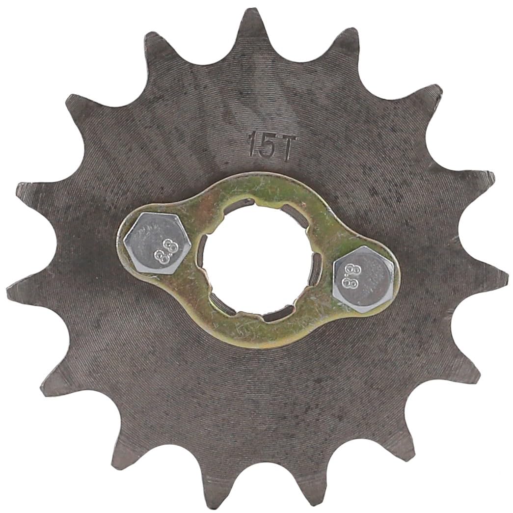 ICONSPORTSS 520 Style 15 Teeth 20mm ID Motorcycle Front Engine Sprocket Fit for 110cc 125cc 150cc 200cc 250cc Motorcycle Dirt Pit Bike Mini Bike ATV
