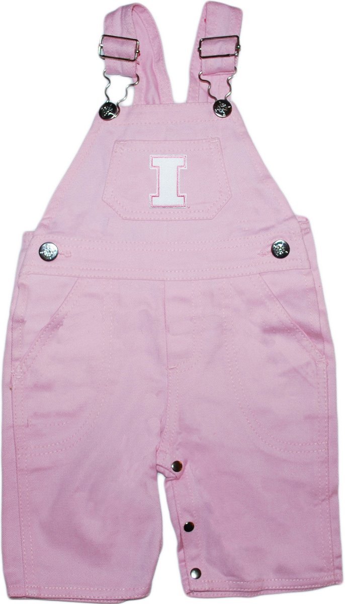 Creative Knitwear University of Illinois Fighting Illini Long Leg Overalls Pink