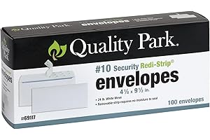 10 Self Seal Envelopes: Quality Park Security Envelopes
