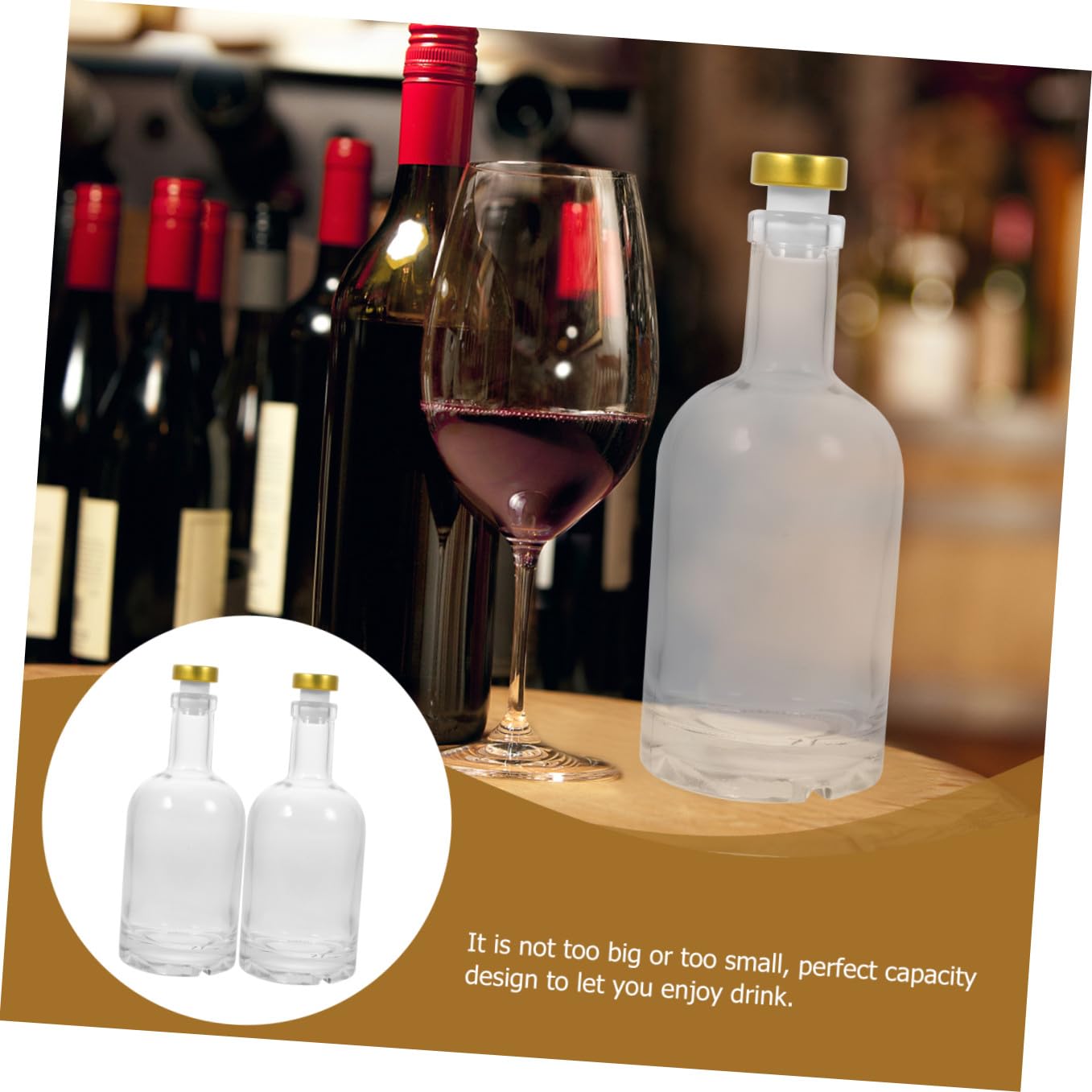 Pack Dickwandige Glasflasche 375ml für Spirituosen und Wein