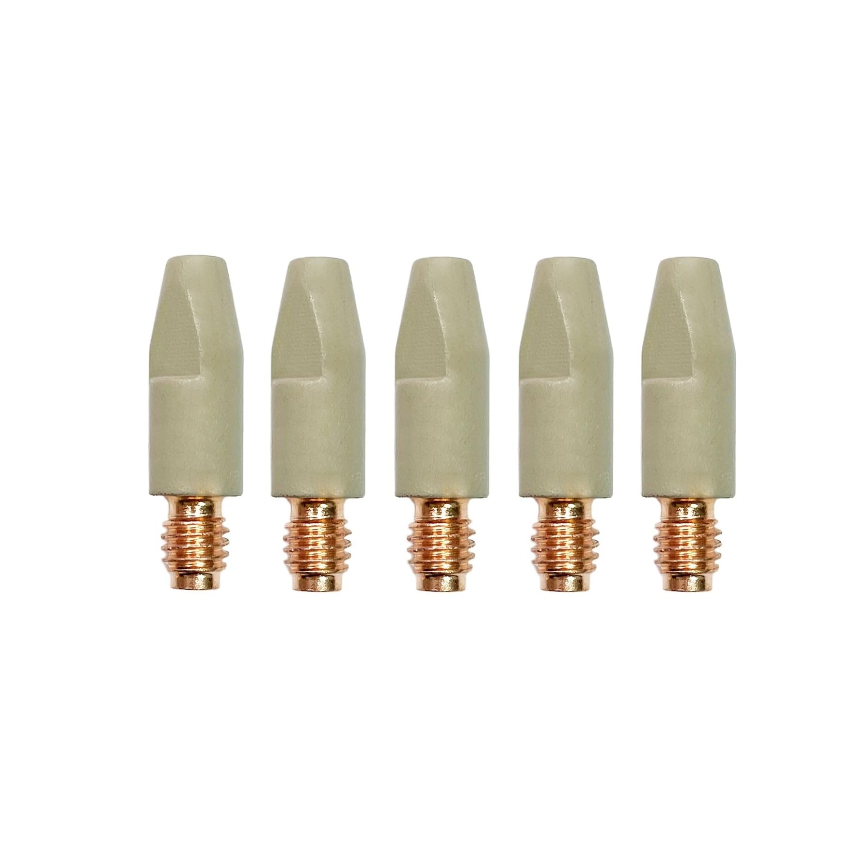 2/5 Pezzi, 24KD Punte di Contatto for Saldatura Nuovo Rivestimento Protegge 28mm M6 Punta ugello Gas 0.8/1.0/1.2mm Strumento di Saldatura Torcia for Saldatura Mig(1.2mm,5PCS)