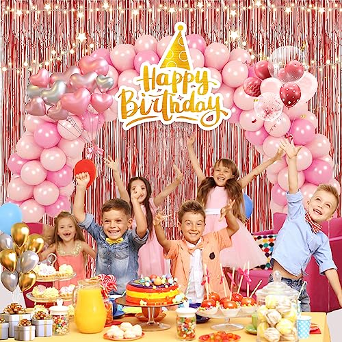 Image of 2 Pack 3.28 ft x 6.56 ft Rose Gold Tinsel Curtain Party Backdrop Decorations, Metallic Foil Fringe Backdrop Door for Halloween, Christmas, Birthday Graduation Wedding Party Streamers Photo Backdrop.