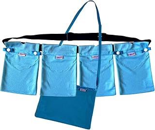 Yesito Set of 4 Mastectomy Drainage Pouches with Shower Bag - Effective & Comfortable Post-Breast Cancer Surgery Recovery Aid, Lake Blue & Mesh Blue