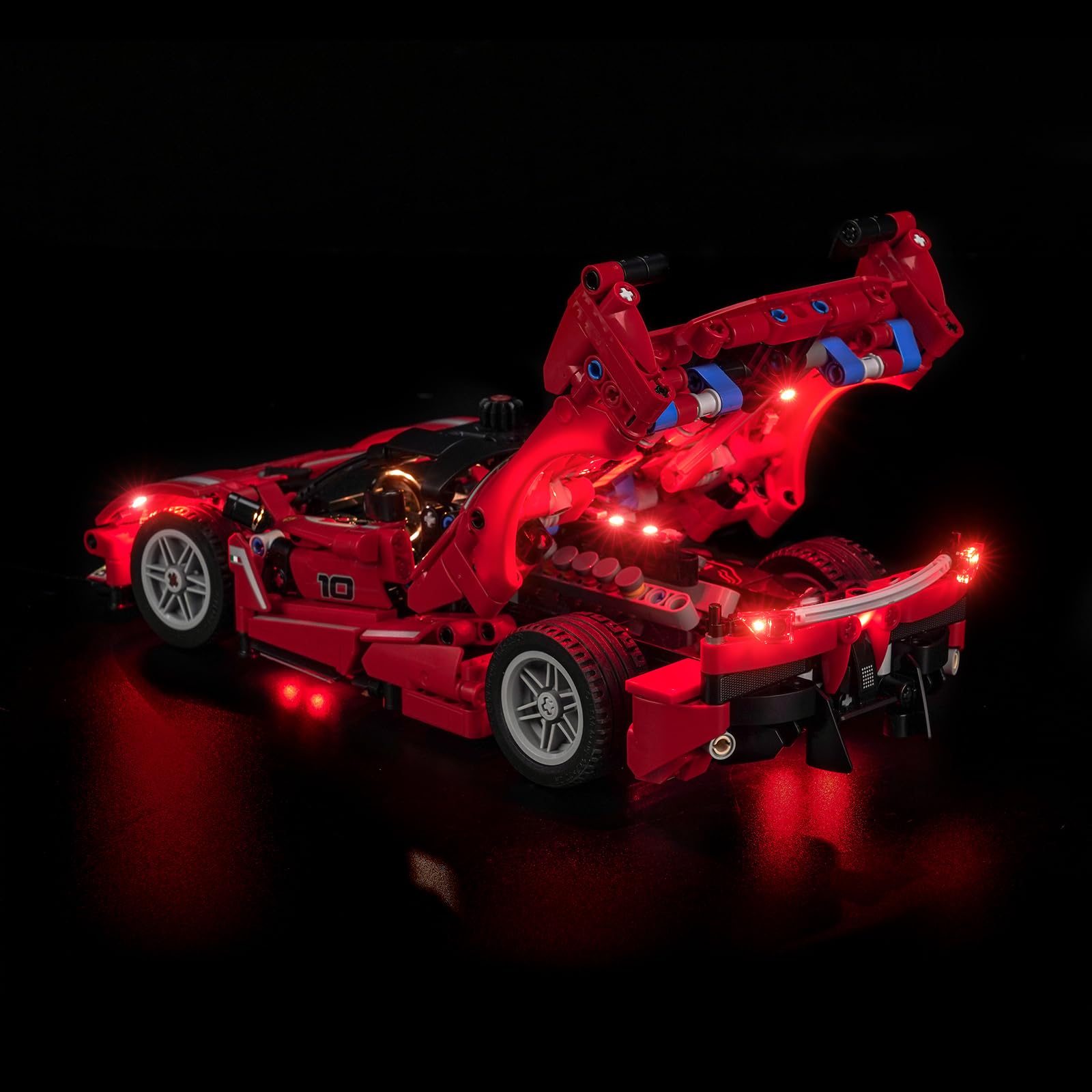Kit d'éclairage avec télécommande Compatible avec Lego Ferrari FXX K 42212 (Pas de modèle), Ensemble d'éclairage LED Compatible avec Lego Ferrari FXX K Jouet créatif - 2