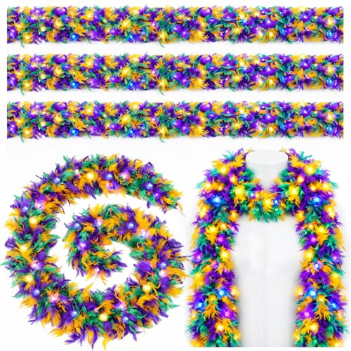 Boa de pavo multicolor para disfraces de boda y fiestas de Carnaval
