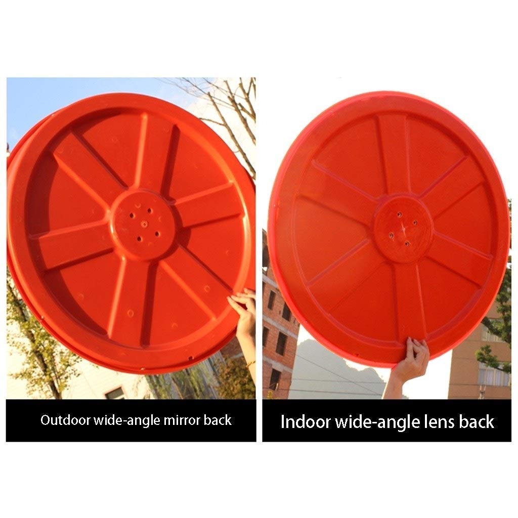 Espejo de Seguridad Vial 60CM / 80CM / 100CM, Espejo Convexo inastillable Espejo de Seguridad Convexo Duradero y Duradero Plástico (Tamaño: 60CM)