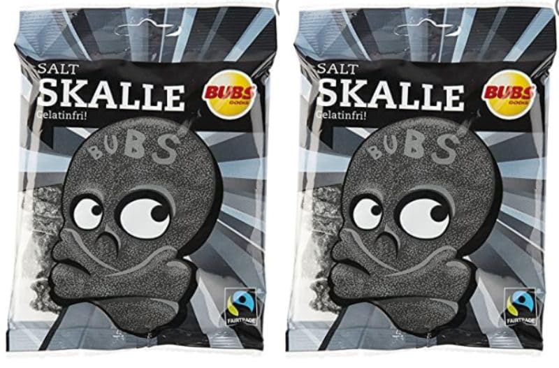 Bubs Skull Salty Liquorice 2 Pack of 90g
