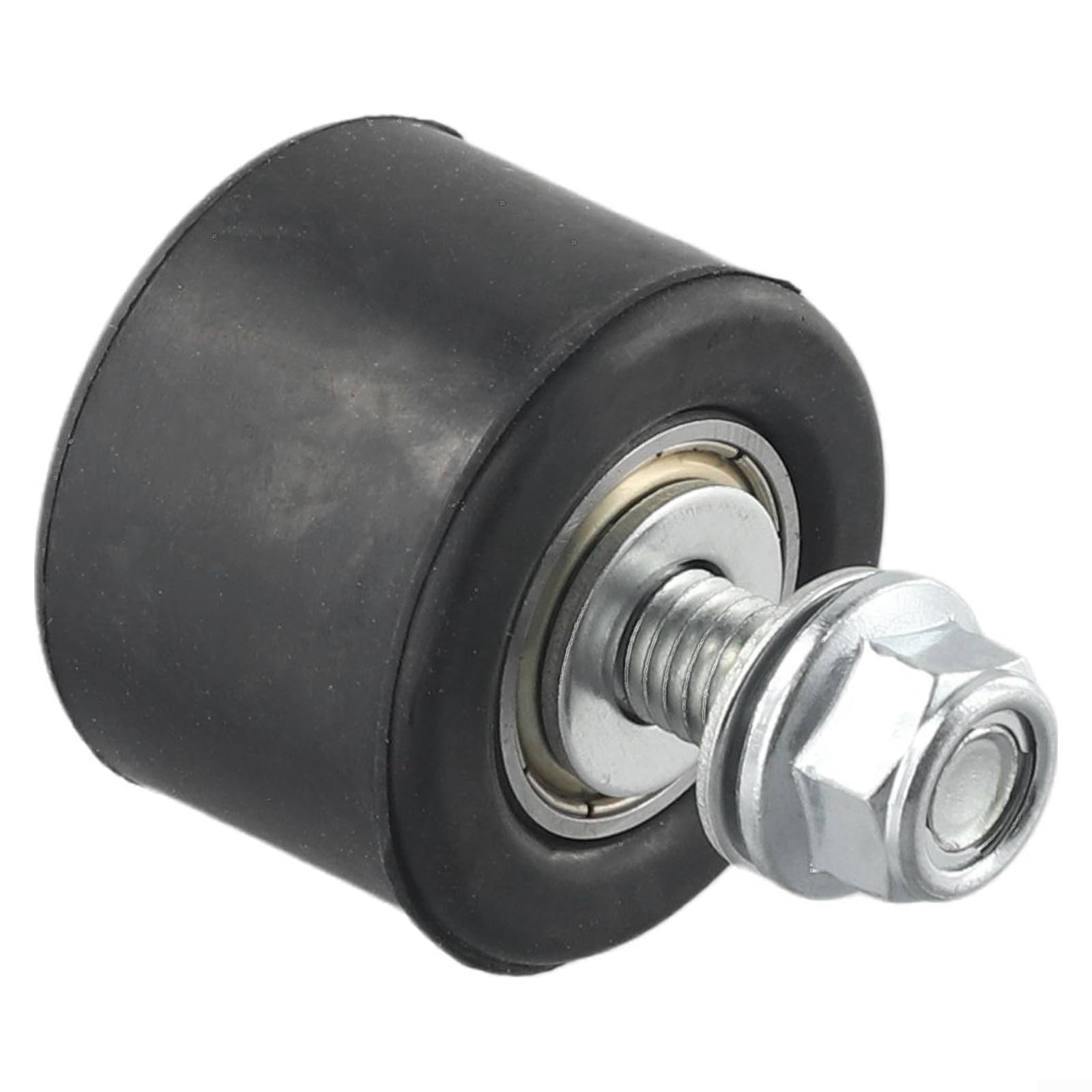 2 rodillos de cadena de motocicleta de 8 mm para YFM350 YFZ350 para BANSHEE, rueda guía superior inferior con pernos y juntas, material de goma, color negro