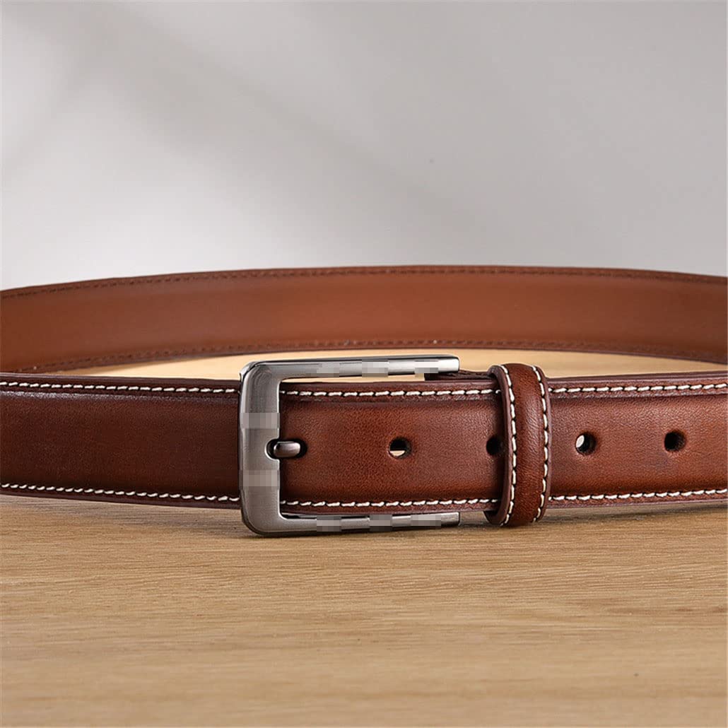 Cinturón casual de cuero para hombre con hebilla vintage para hombre