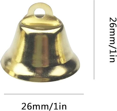 Miniatura 3 de 60 campanas doradas de 1.024 in1 pulgada para manualidades, decoración y fabricación de campanas de viento