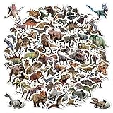 100pcs Jurassic Dinosaur Stickers for Kids Waterproof Vinyl Dino Stickers for Waterbottle Scrapbook Laptop Skateboard Computer Stickers for Boys Girls