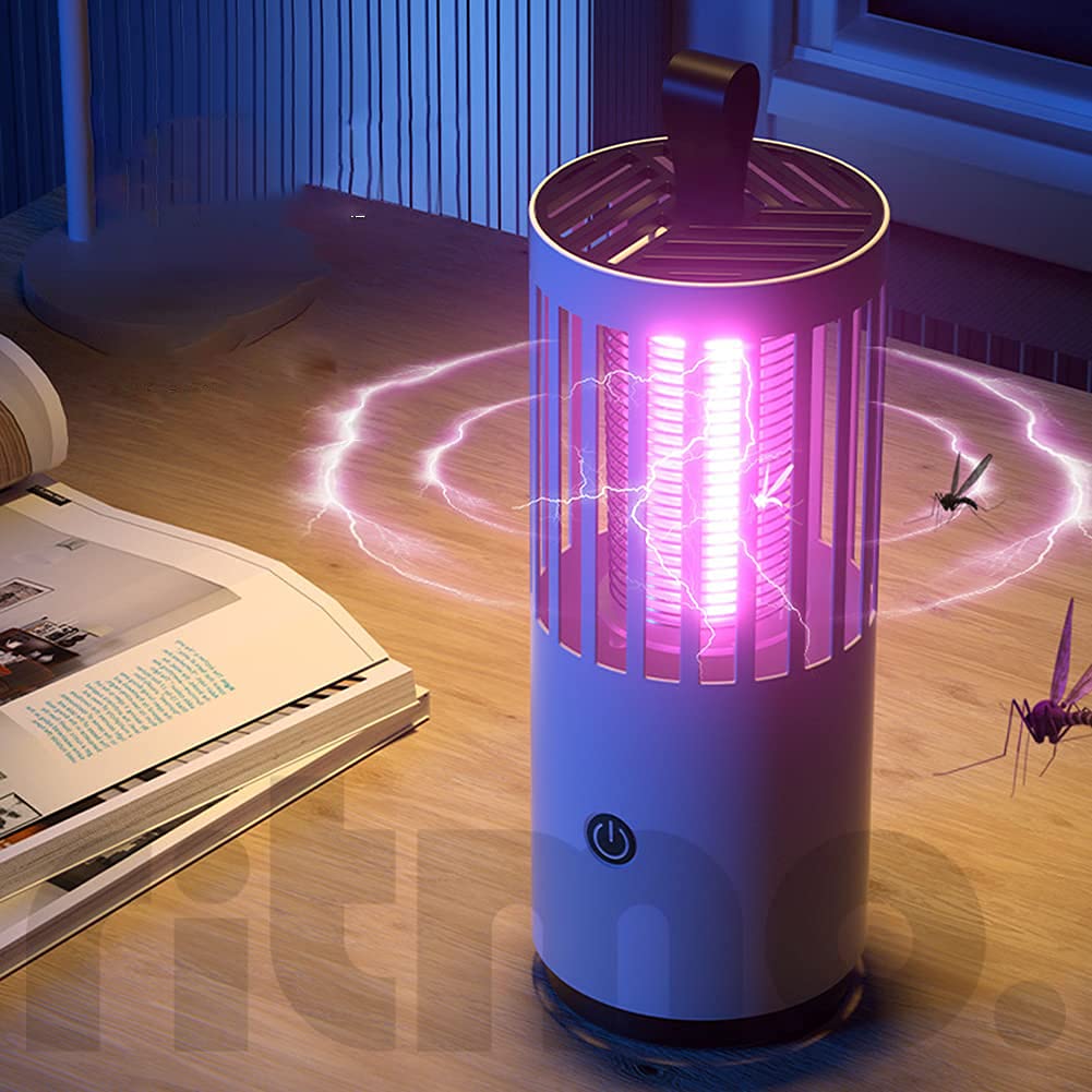 Ritmo Indoor Bug Zapper, Lighted Mosquito Lamp Trap, USB Cable Plug-in Electric Insect Killer Catching Moth Mosquitoes Gnat Fruit Flies.