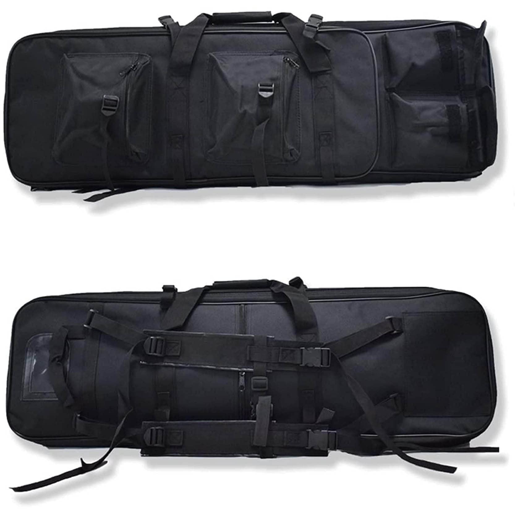 Bolsa para Doble Rifle, Maletin Arma Larga, Oxford Impermeable Acolchado Acolchado con Correa De Hombro Bolsa De Transporte Vaina para Caza Disparando
