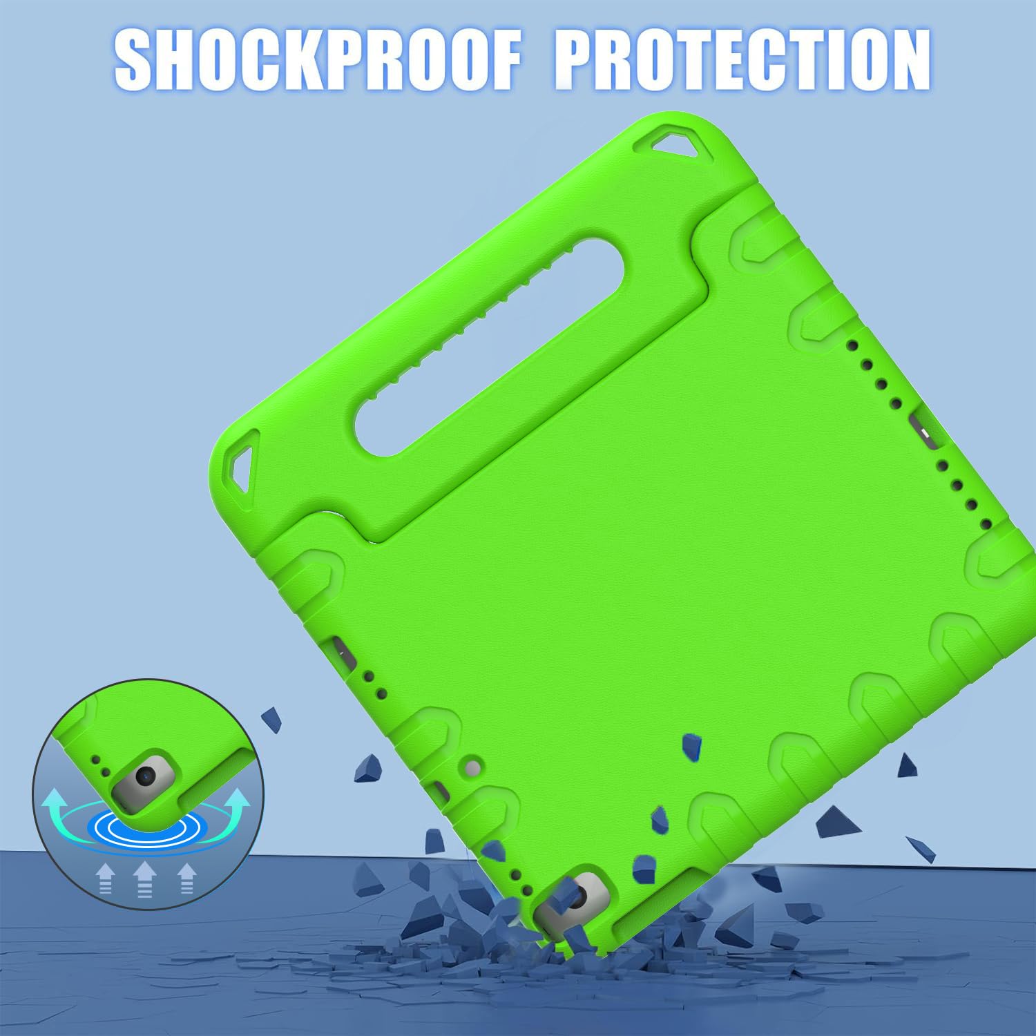 BMOUO Custodia Per Bambini Per IPad 9.7 (6ª/5ª Gen E Air 2) – Antiurto Con Maniglia E Supporto, Protezione Schermo Inclusa