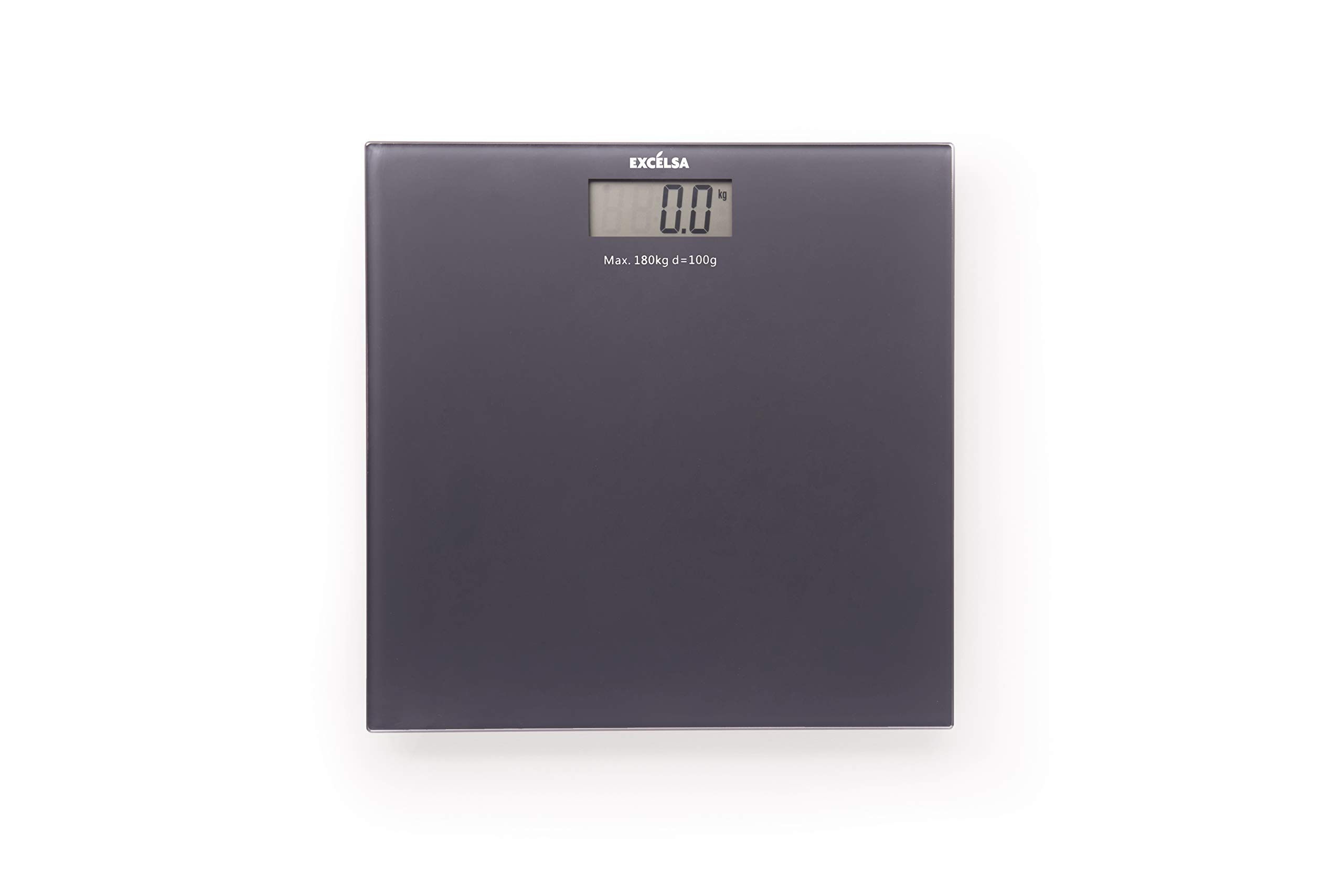 Excelsa Pèse Personne Numérique Plateau Verre Trempé Gris 30 x 30 cm