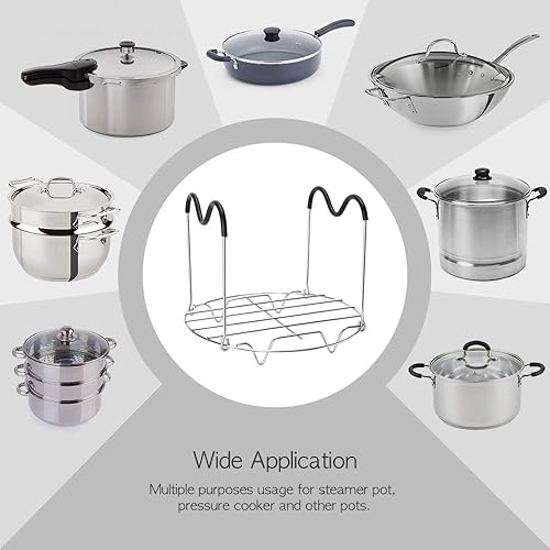 Miniatura 5 de Salvamanteles de vapor con asas, compatible con accesorios de olla instantánea de 6 cuartos de galón y 8 cuartos de galón, estante de vapor de