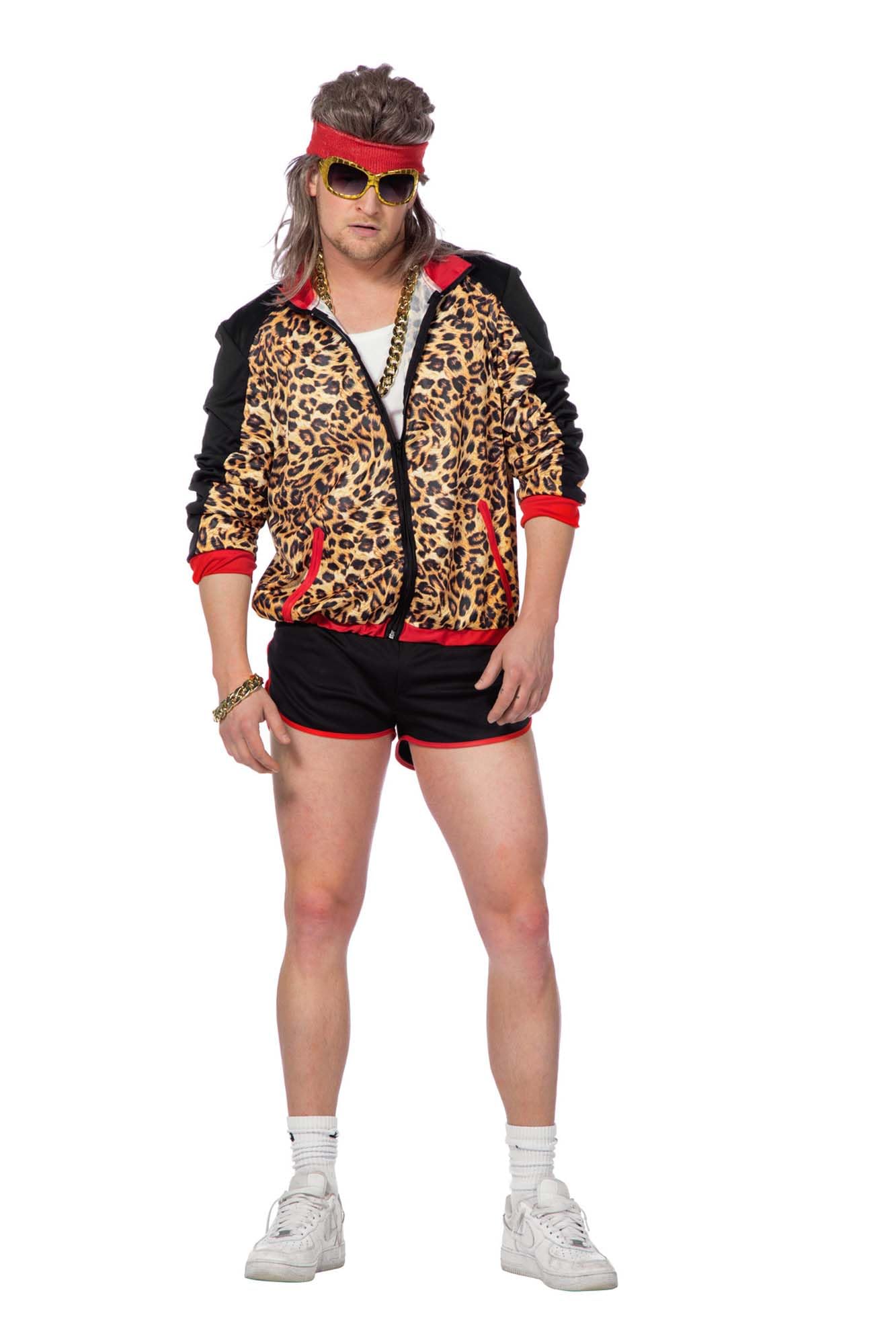 WILBERS & WILBERS 5748-80s/90s Men's Leopard Print Tracksuit Carnival