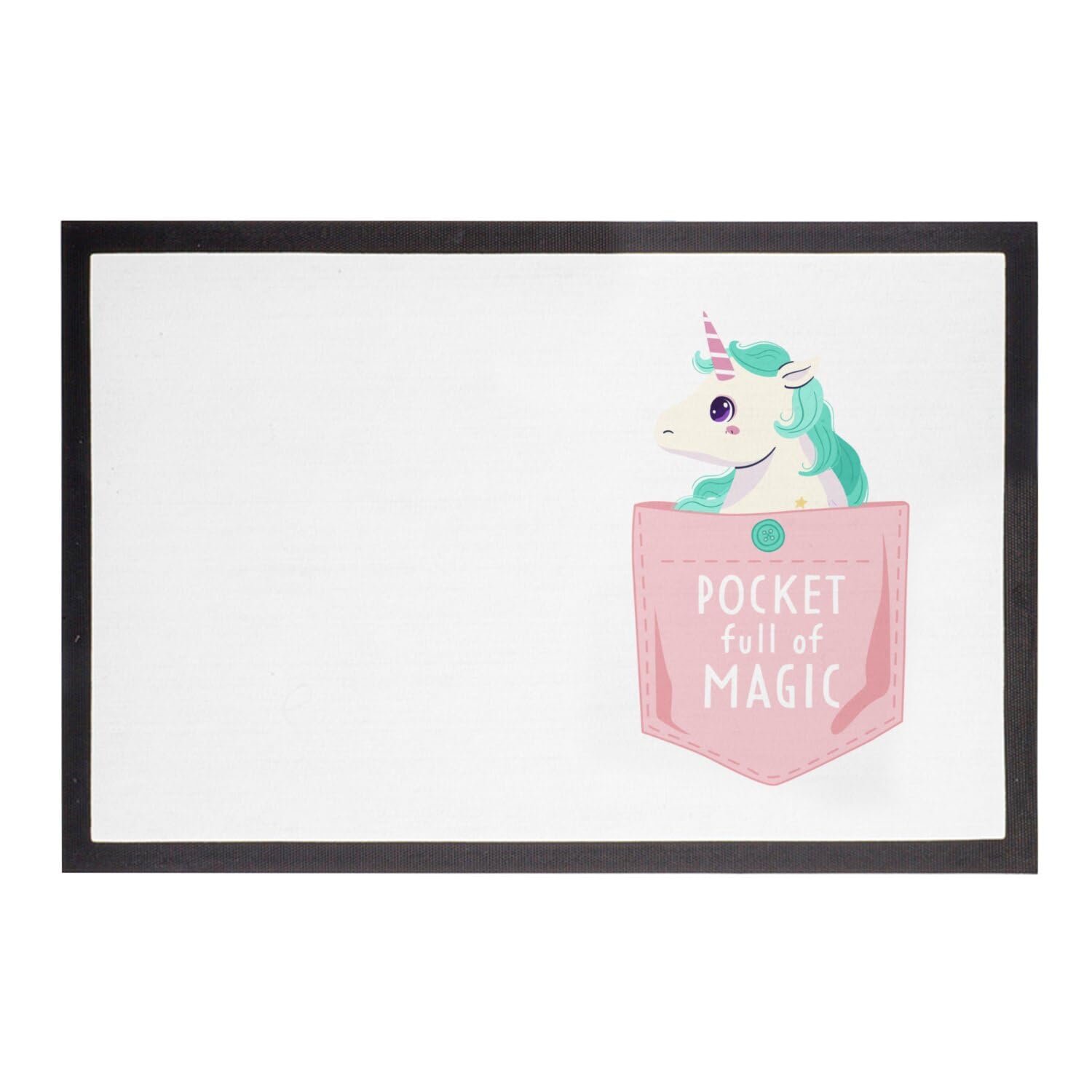 Licorne Dessin Paillasson Original 60x40cm - Cadeau de Pendaison de Crémaillère