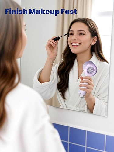 Miniatura 6 de Ventilador de mano portátil con enfriador de hielo, ventilador personal recargable turbo ajustable de 1-100 velocidades con pantalla digital, mini