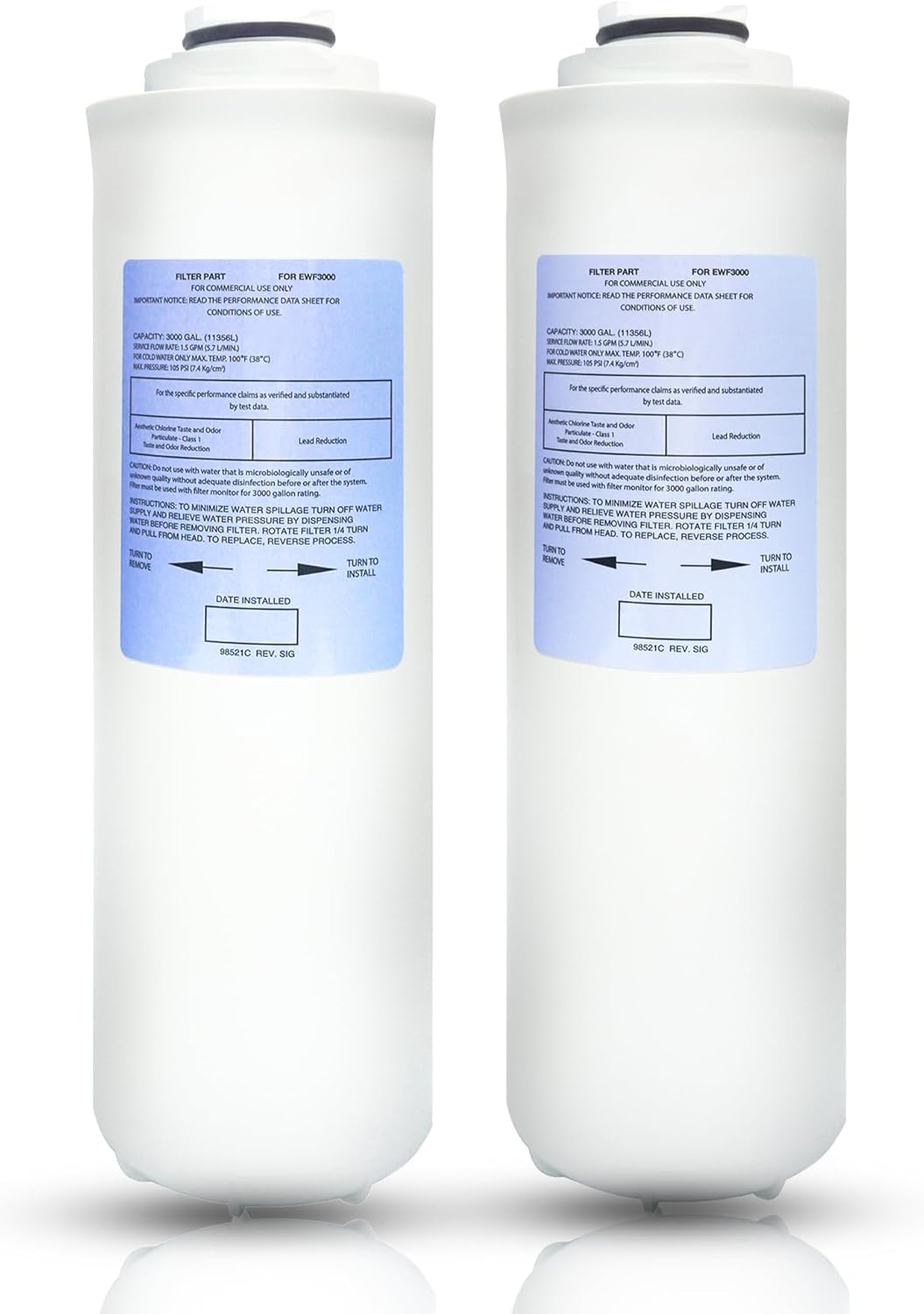 1 Pack Replacement for 51300C Filters, Compatible with EzH2O Bottle Station, Replace EWF3000, ERF750, 51299C, 55898C. (No Chip 1-Pack）