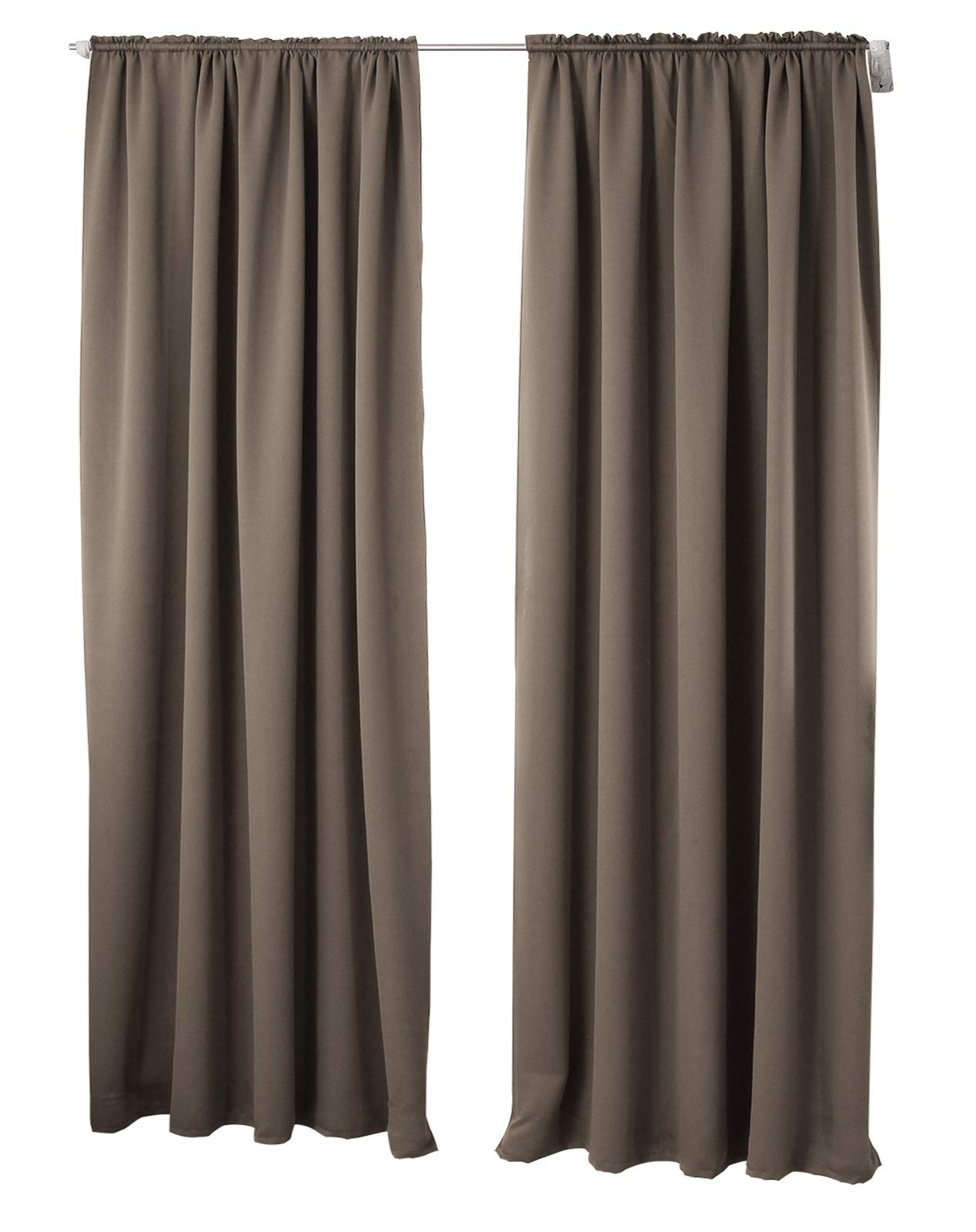 Laneetal Tenda Termica Oscurante Opaca, Tenda con Nastro per Binario, 250g/m² Pesantemente Isolante, per Soggiorno Camera da Letto, 140 x 245 cm, Champagne