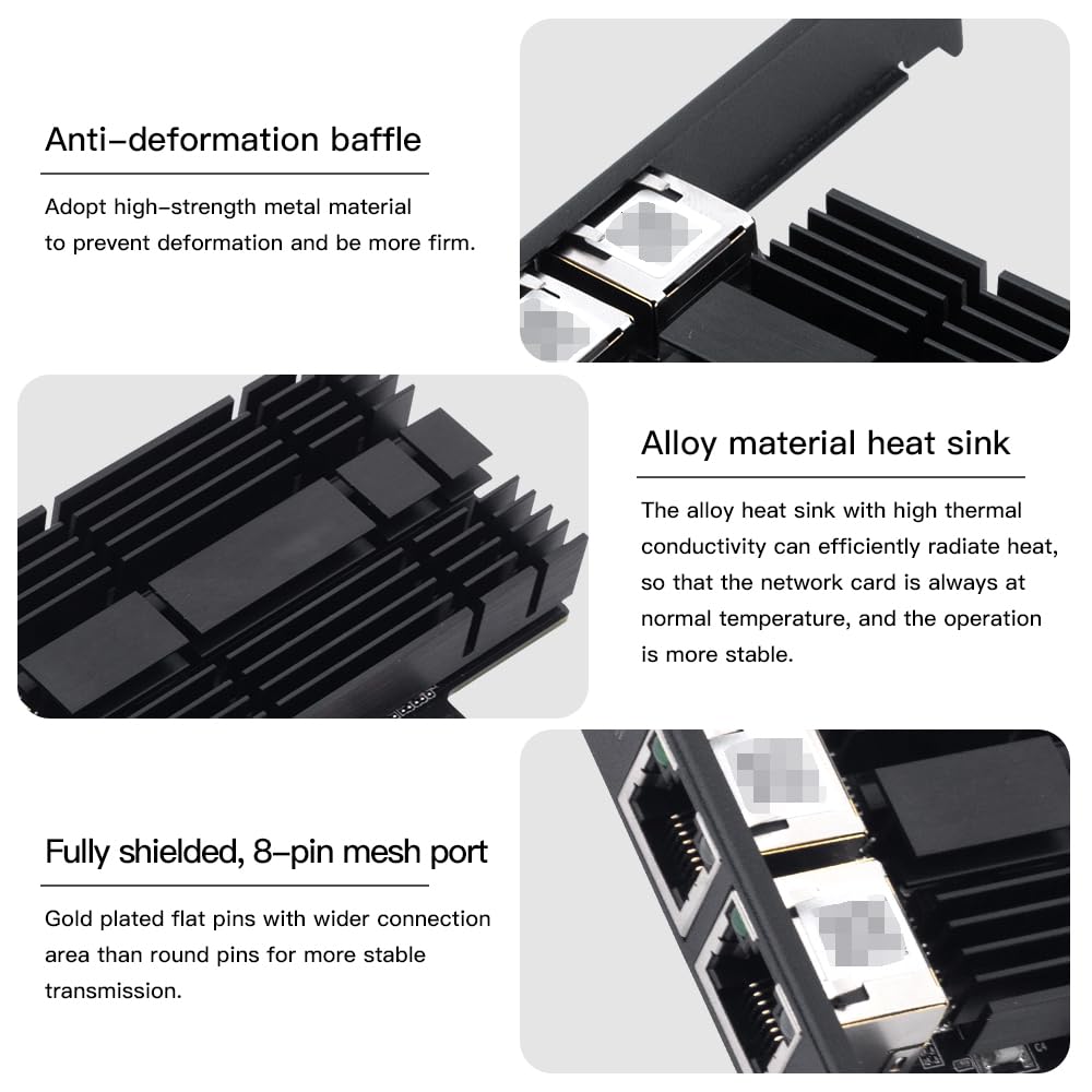 Adattatore di rete Ethernet PCIe a doppia porta da 2,5 G a scheda LAN WiFi RJ45 da 2,5 Gigabit, compatibile con Intel I226 2500 Mbps per Windows/Mac OS