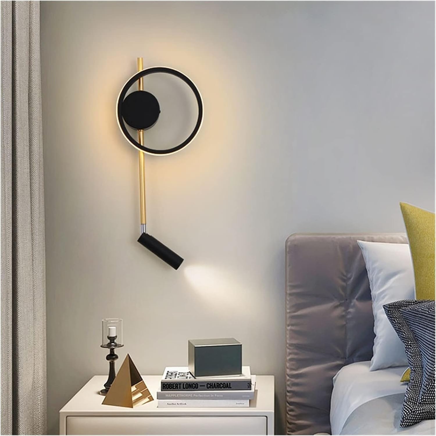 KLXSIVU Modern LED Chaner Wall Lamp - Stylish Home Decoration for Living Room, Bedroom, Study, Aisle & Parlor 89cm Indoor Pendant Lighting Fixture (One Color 48cm)