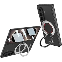 Microsonic Samsung Galaxy Z Fold 8 Ultra i in K l f Ring Stand Siyah [Galaxy Z Fold 8 Ultra ile Uyumlu K l f - Siyah]