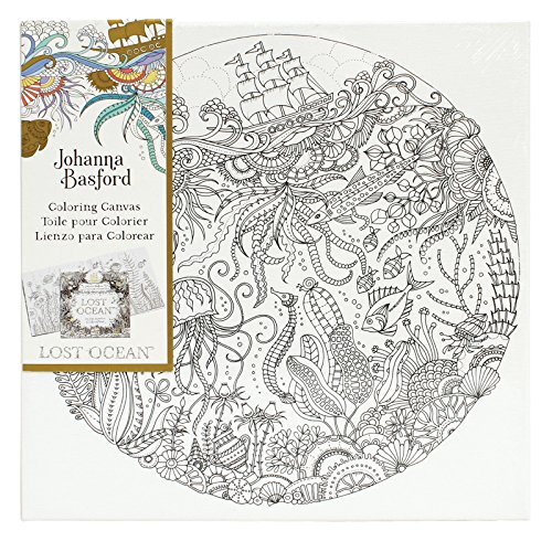 Art Alternatives Johanna Basford Lost Ocean Coloring Canvas-Ship at Sea