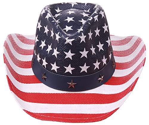 Enimay Western Outback Cowboy Hat Men's Women's Style Straw Felt Canvas USA 1 One Size