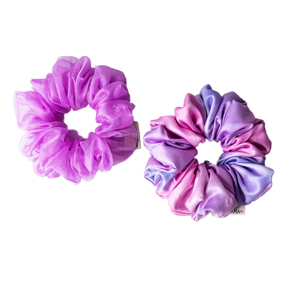Hair Drama Co. Satin Scrunchies for Women Pack of 2, Purple | Large Scrunchies for Girls | Aesthetic Hair Scrunchies for Ponytail, Messy Bun | Stylish Scrunchies | Elastic Hair Ties (B09Y8W71YH) Amazon Price History, Amazon Price Tracker