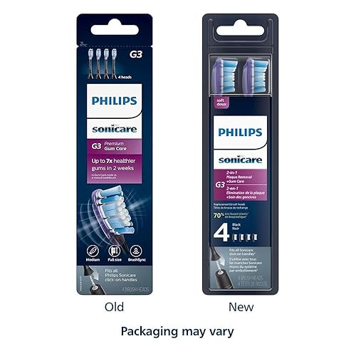 Miniatura 7 de Philips Sonicare Cabezales de cepillo de dientes de repuesto para cuidado de encías originales G3, color negro, HX905495