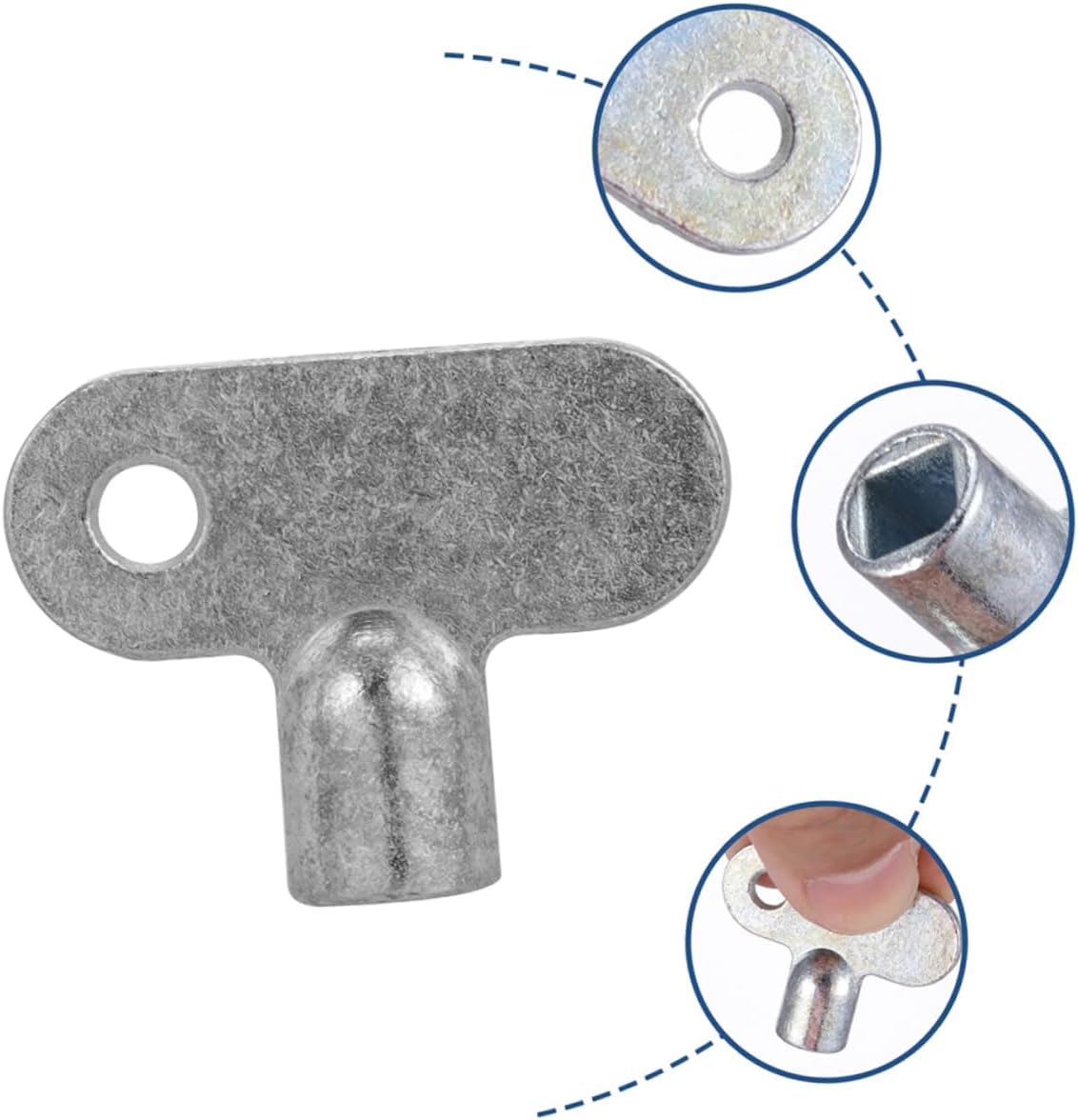 2pcs Exhaust Valve Key Radiator Key Bleeder Plumbing Tool Radiator Utility for Bleeding