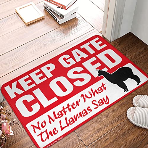 Tapis de porte bloquant 65x90 cm antidérapant et imperméable Llama