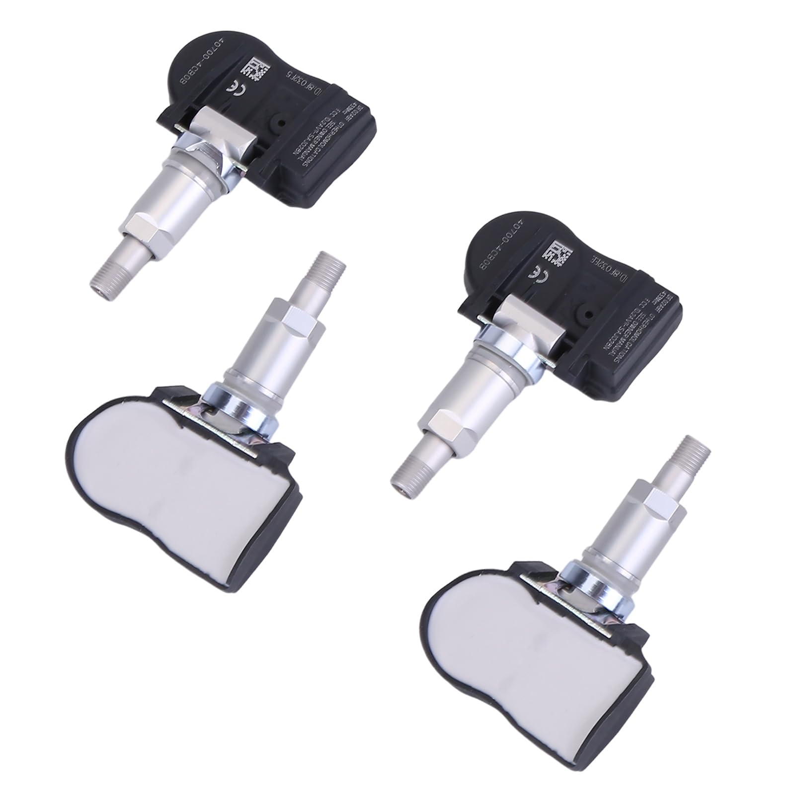 4 capteurs de pression de pneu TPMS 407004CB0B compatibles avec Nissan X-Trail, Renault Megane 4, capteur de pression de pneu, valve, aucun changement de capteur requis