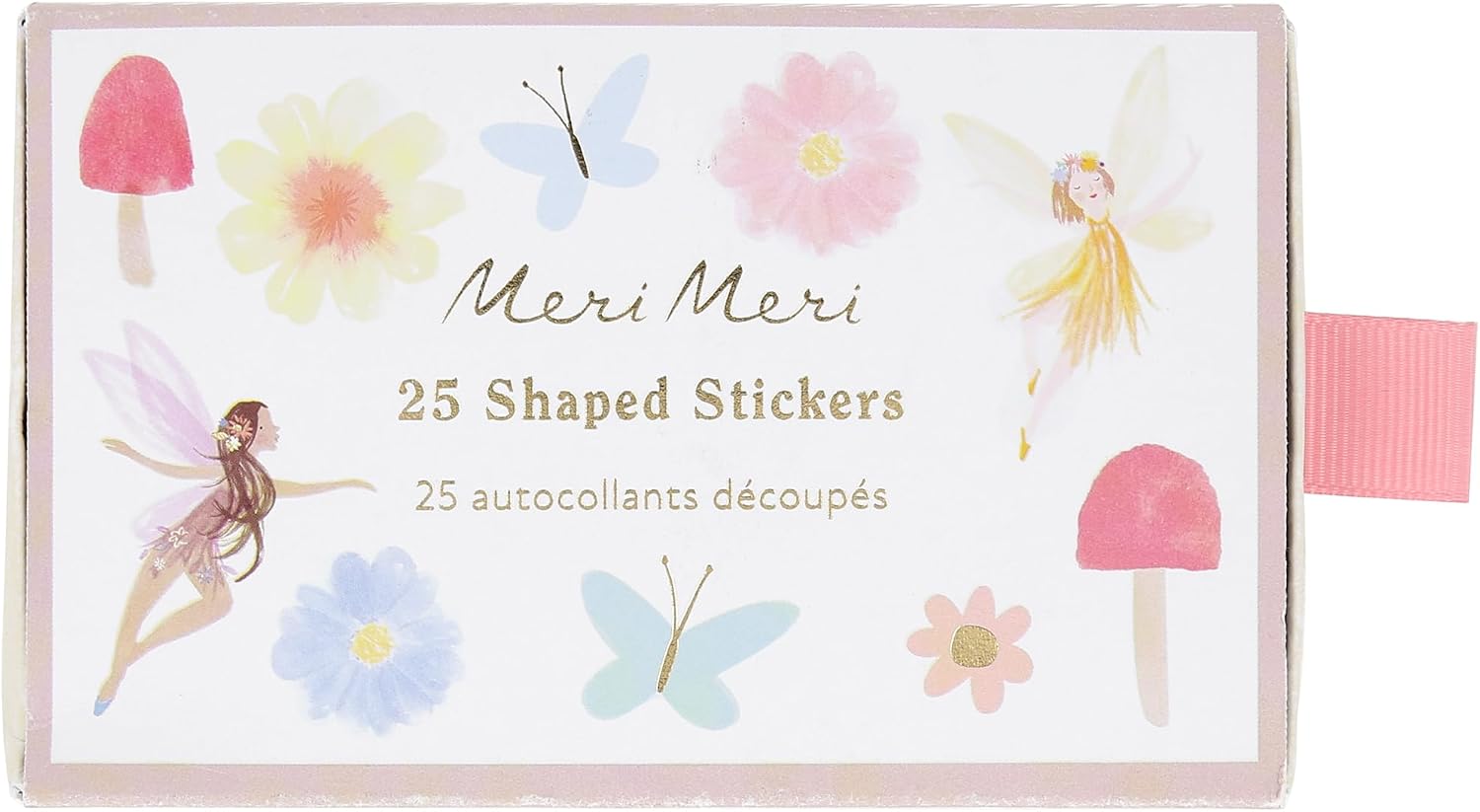 Meri Meri Fairy Stickers (Pack of 25), Fairy Birthday Party Favors, Decorative Stickers, Matchbox-Style Box, Easy Peel Back, Ages 3+ image 4