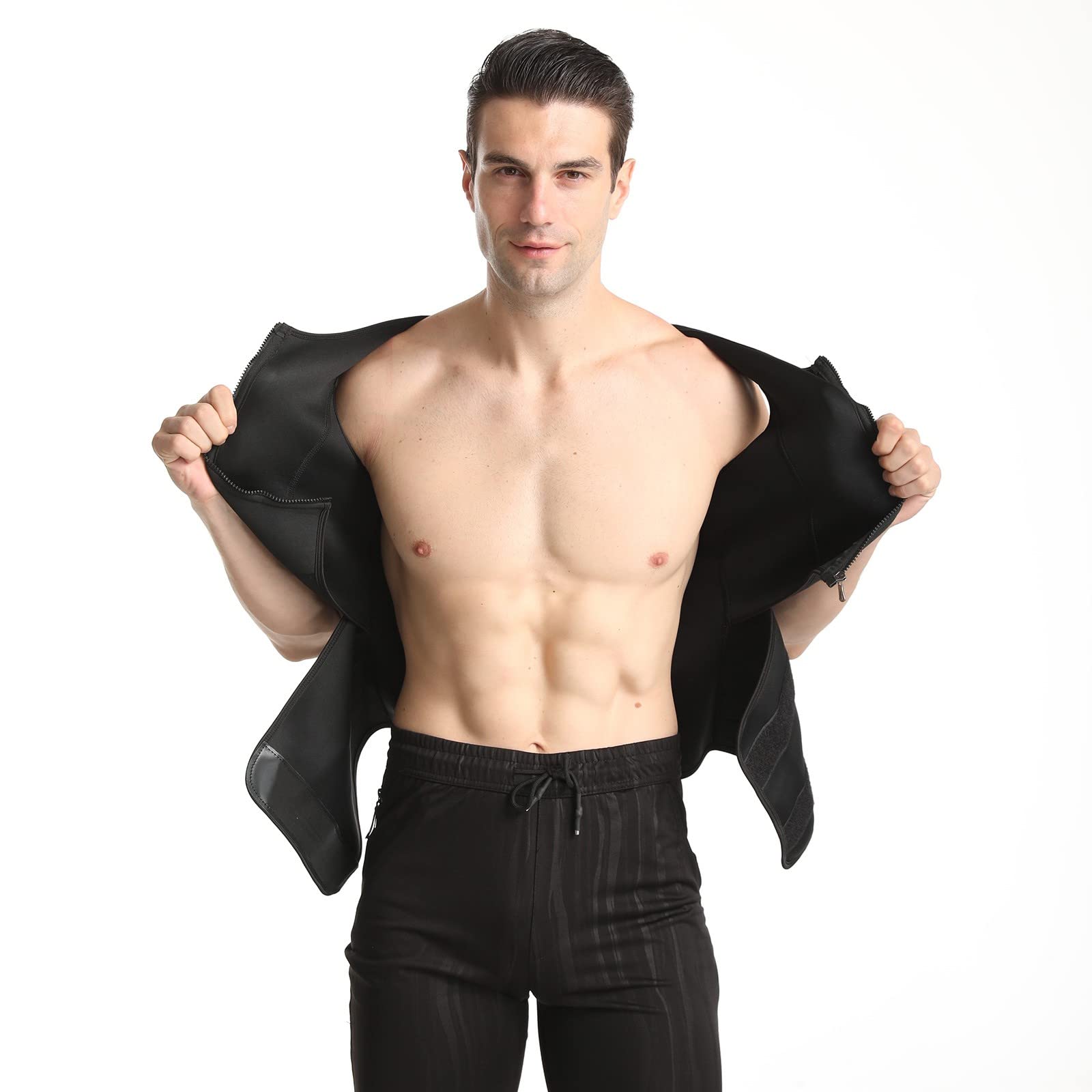 Débardeur Homme Corset Gaine Ventre Plat Sport Perko Tshirt Mal De Dos Percko Tee Shirt Debardeur T-Shirt Compression Vêtements Marcel Gainant Amincissant Vetement Sudation sous Maillot Corps